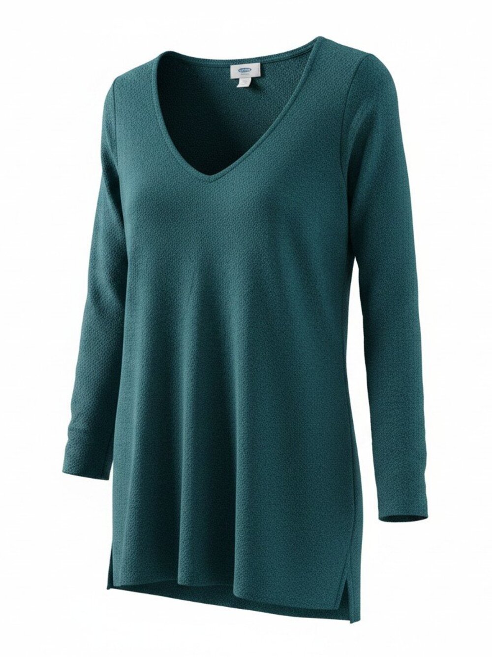 Old Navy Dark Teal V-Neck Long Sleeve Tunic Top Size S